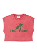 Sleeveless T-Shirt – "Dance Club" Print