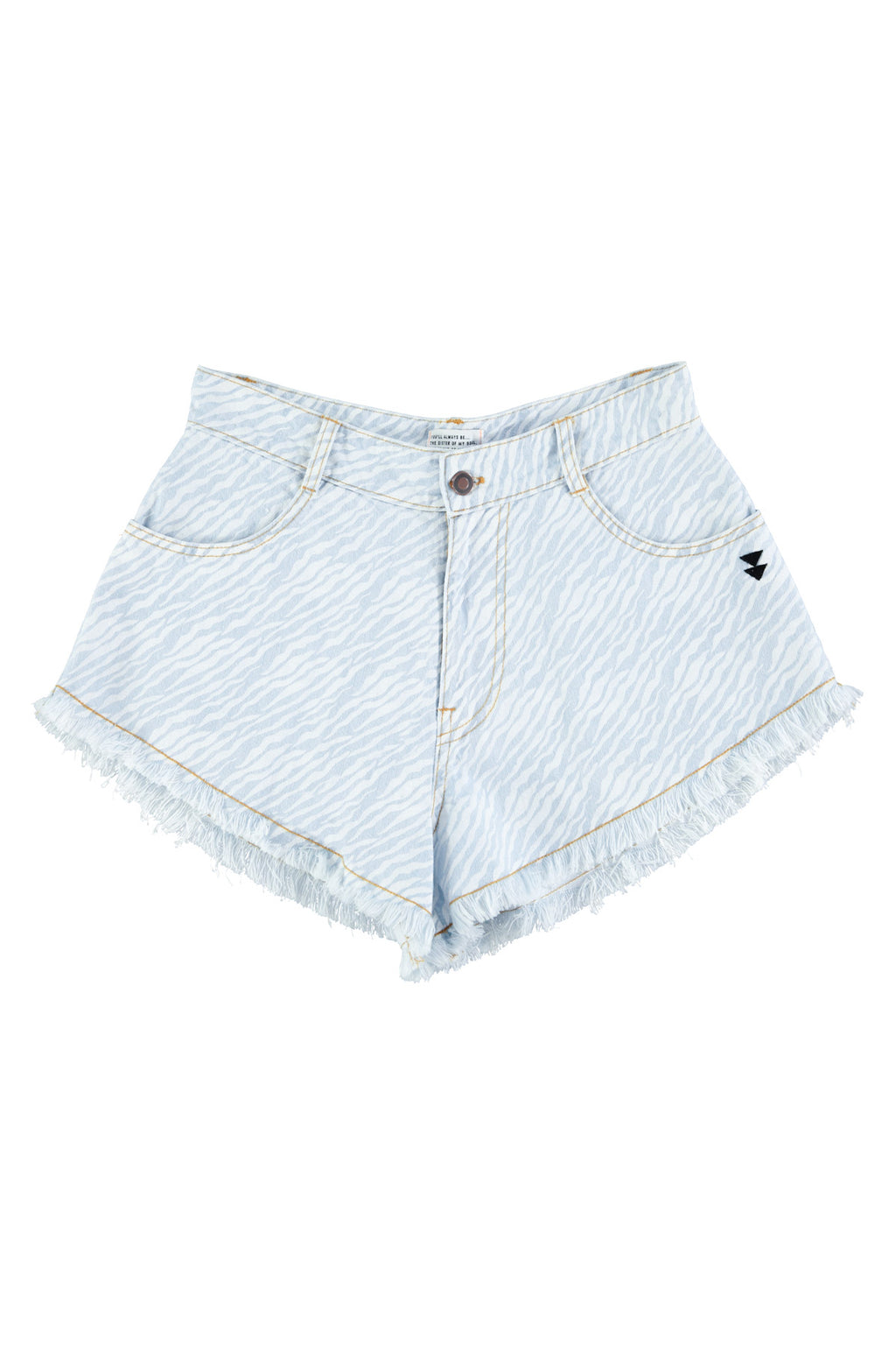 Shorts w/ Fringes – Zebra Print