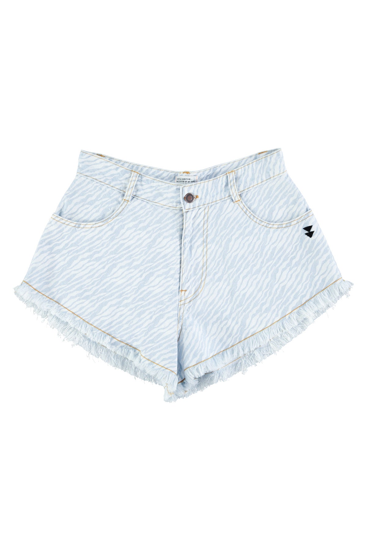 Shorts w/ Fringes – Zebra Print