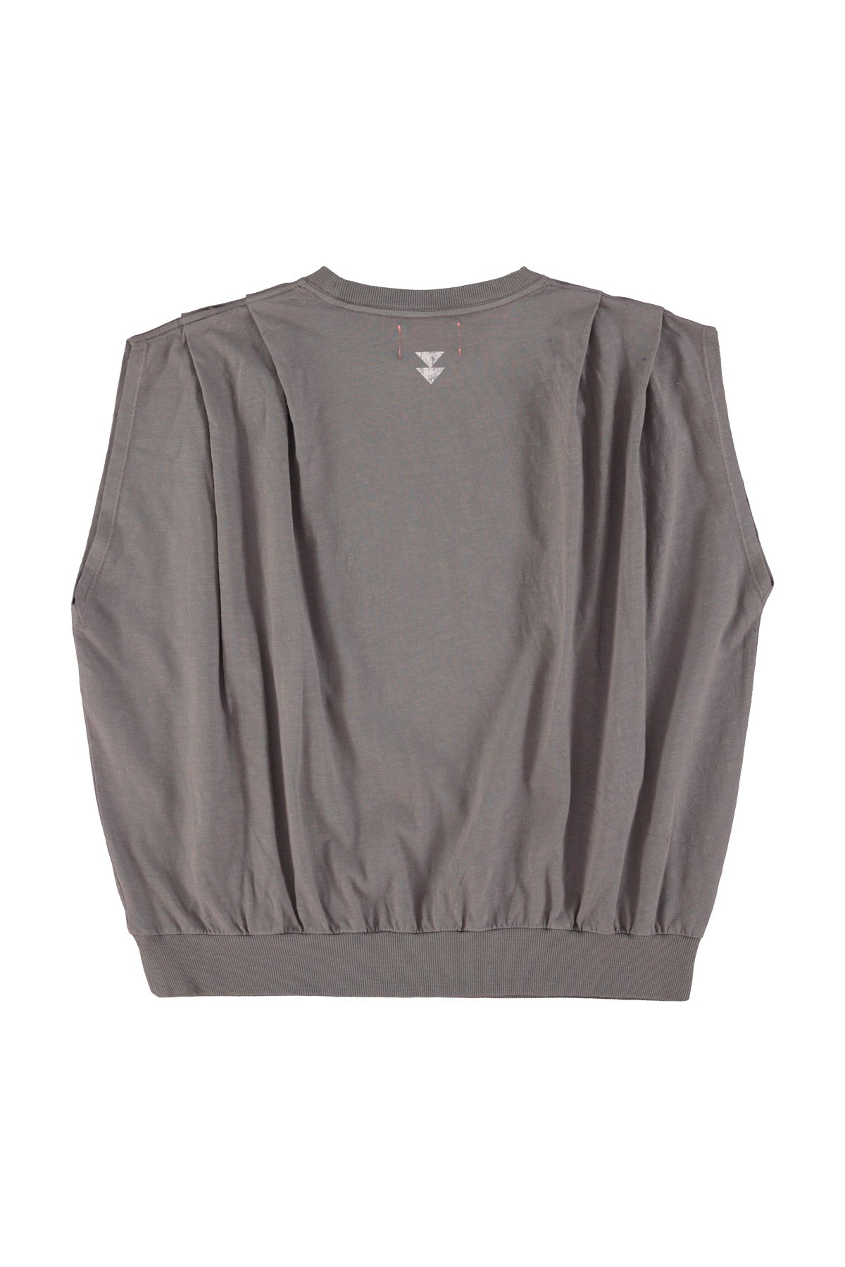 Fitted Sleeveless T-Shirt Grey – "Sisters Dept" Print