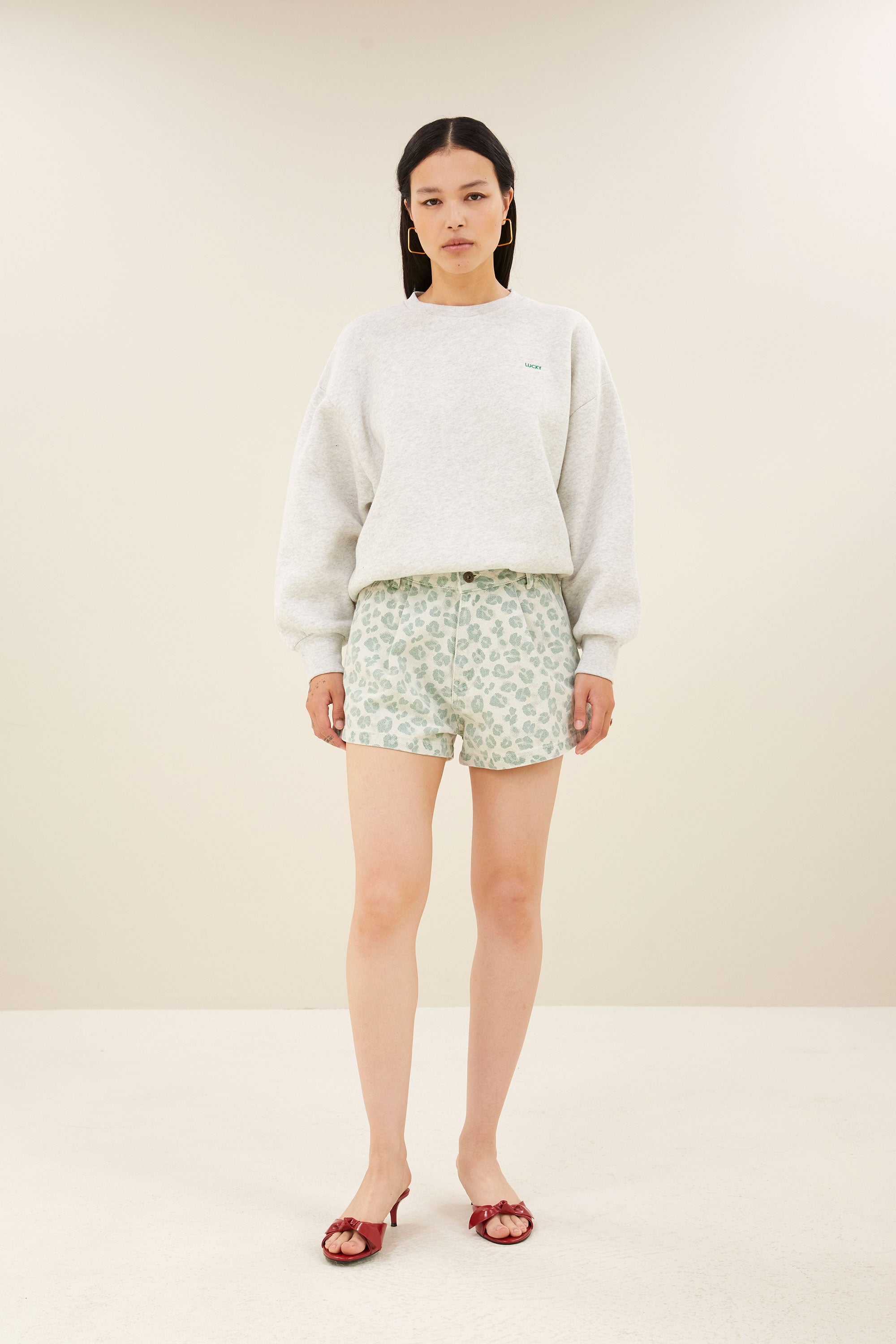 June Green Cheetah Shorts