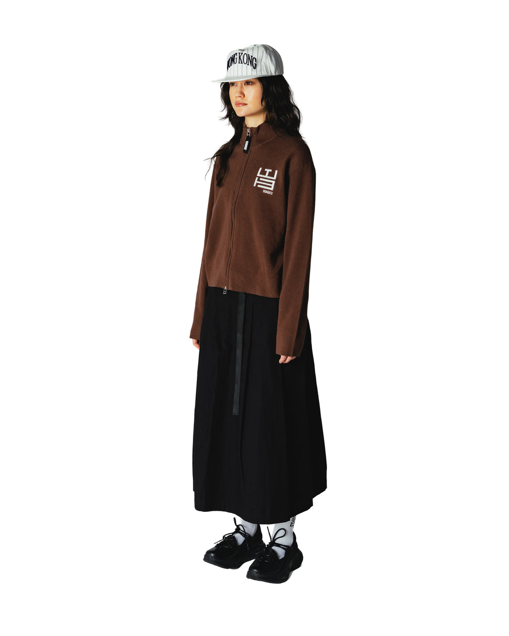 Mia pleat twill skirt