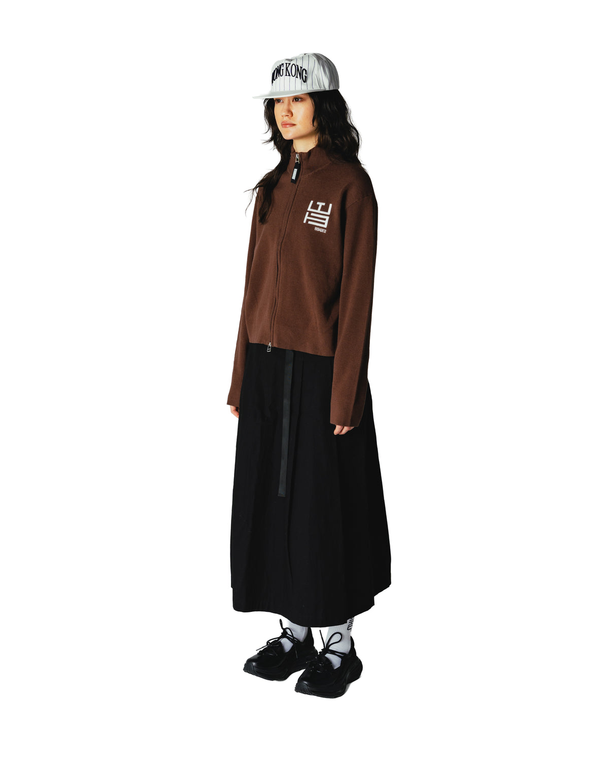 Mia pleat twill skirt