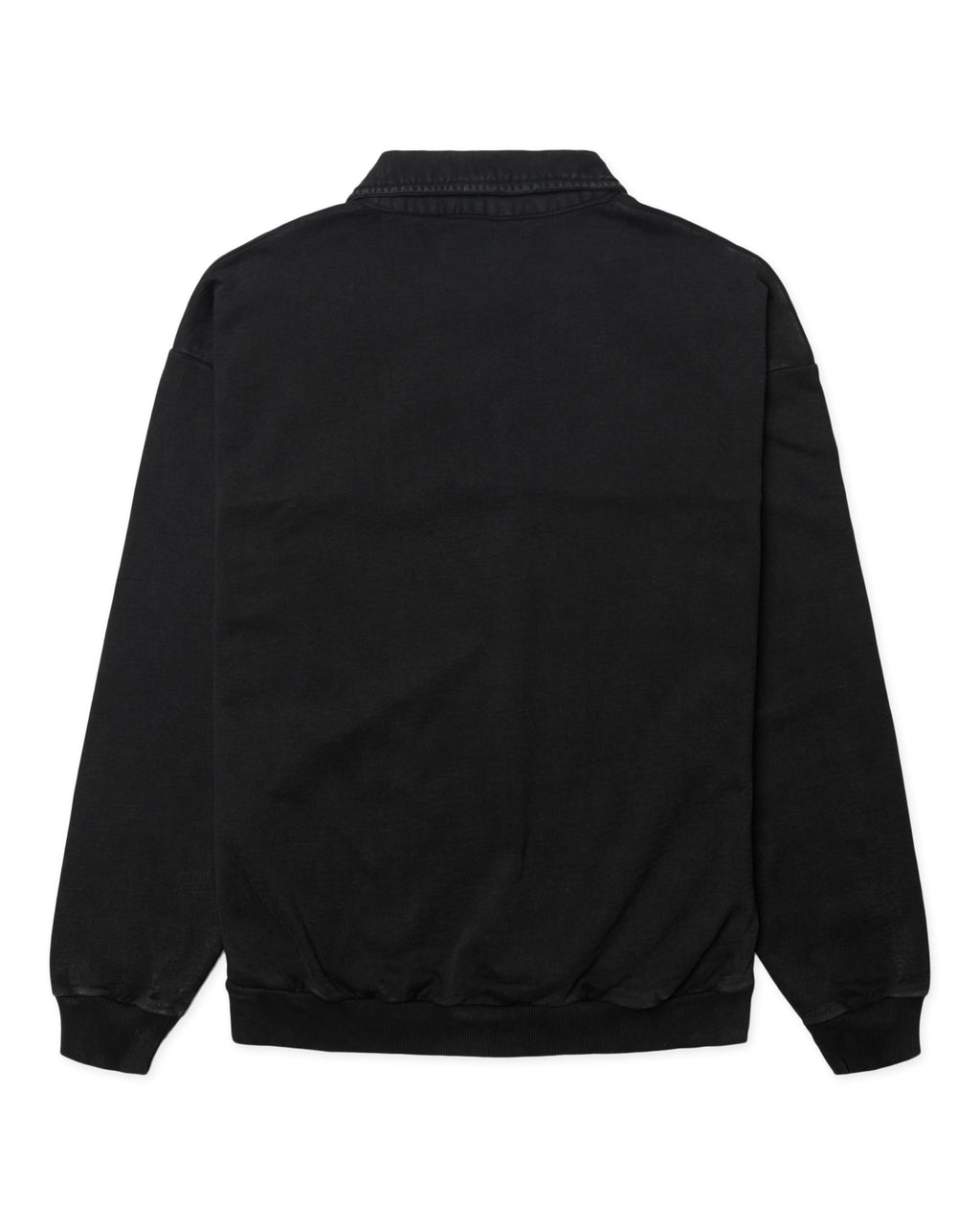 Loke washed zip polo - Black