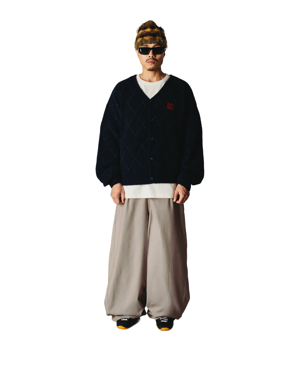 Oni check cardigan
