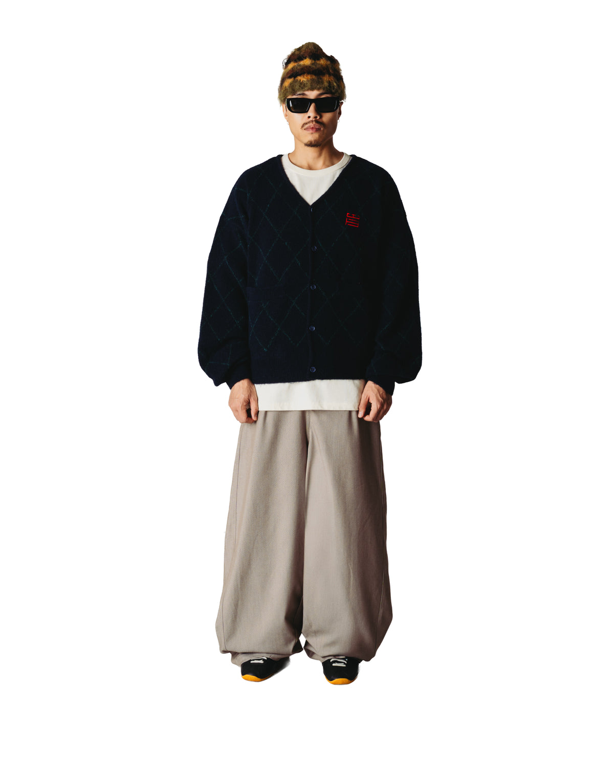 Oni check cardigan