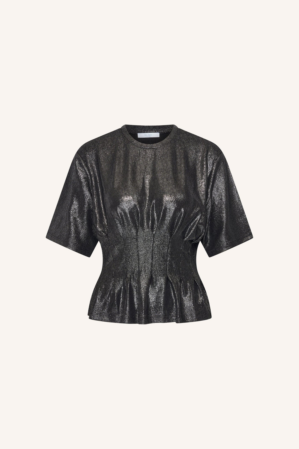 Diva metallic silver top