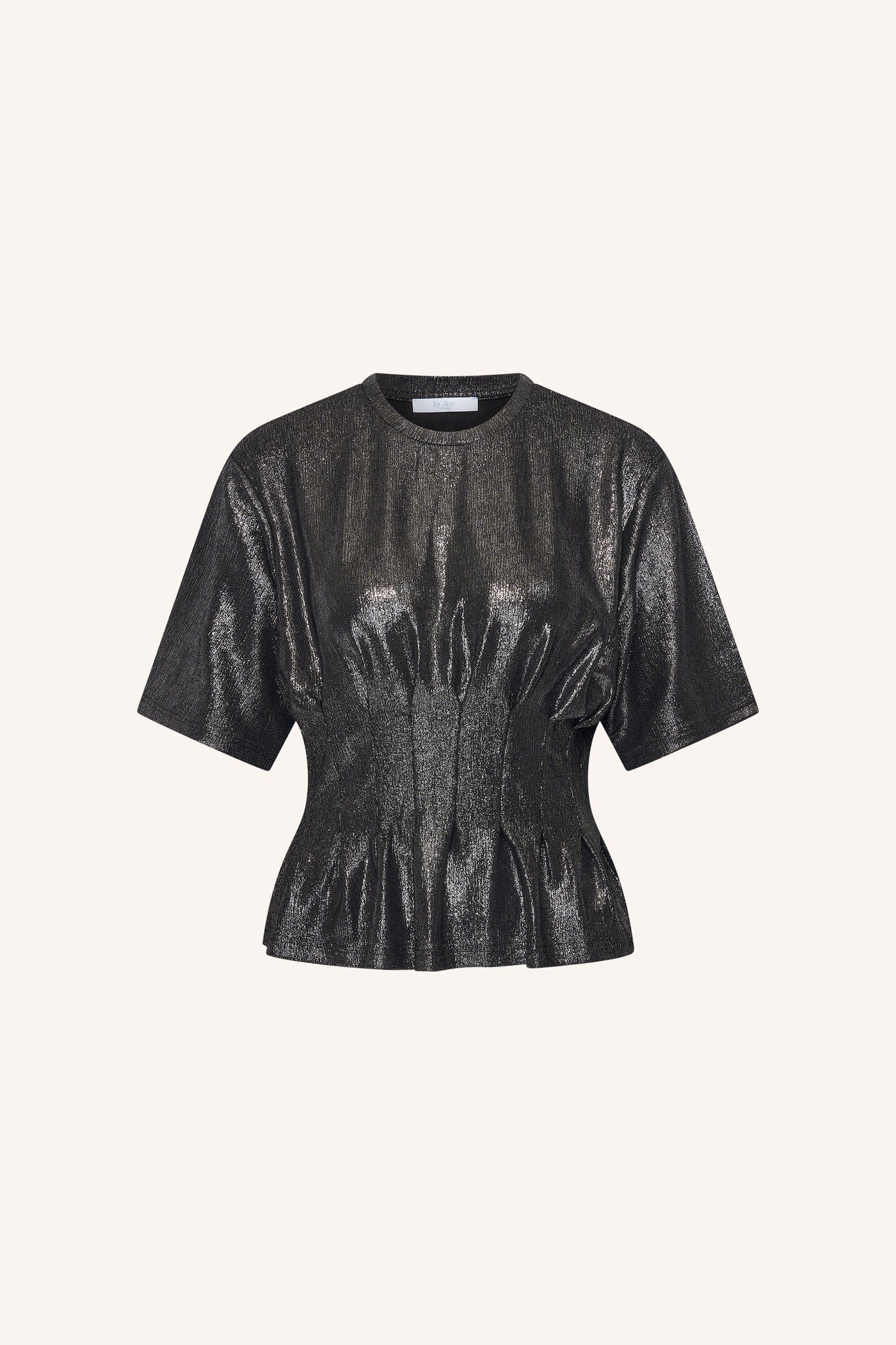 Diva metallic silver top