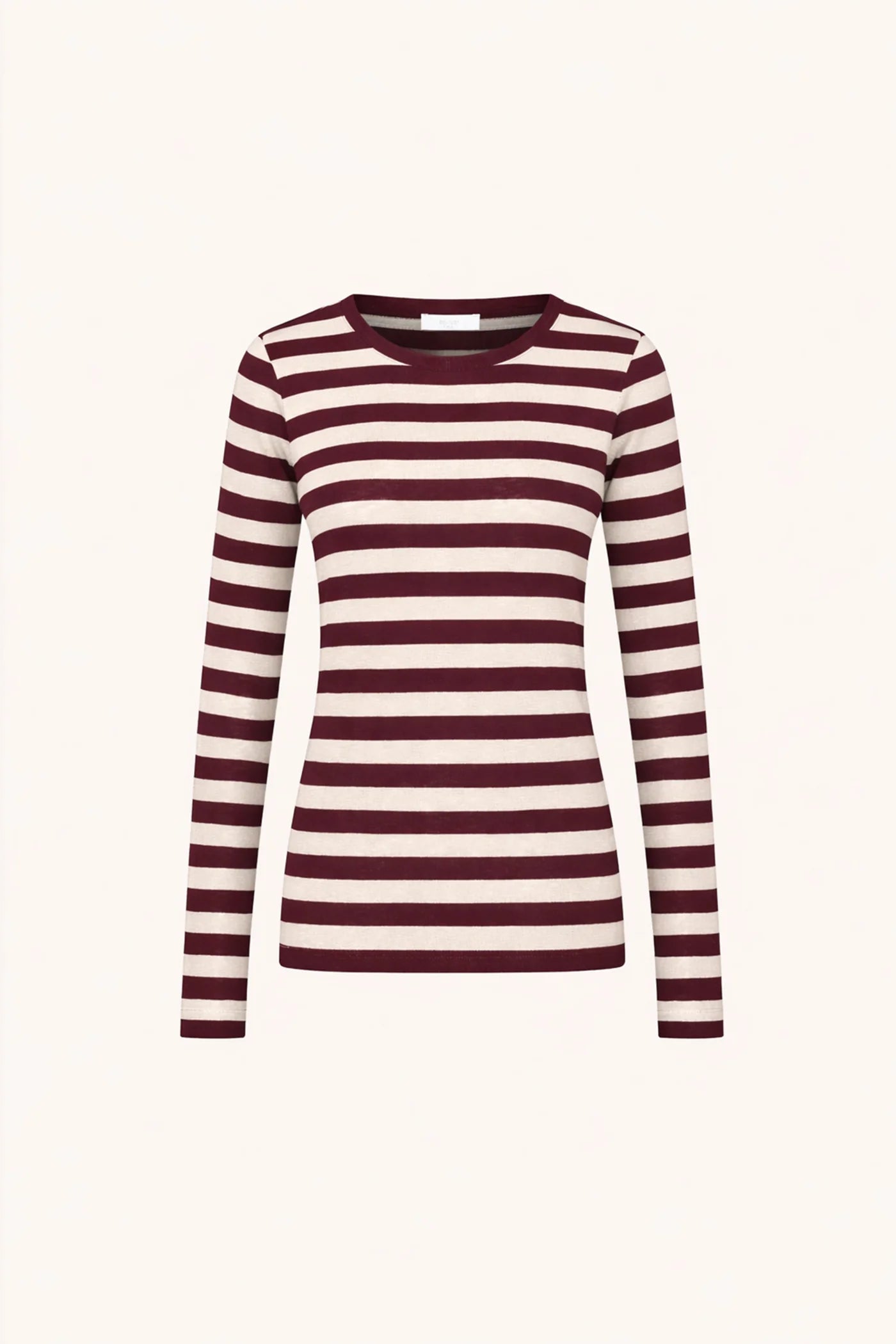 Basic longsleeve stripe top - burgundy crush