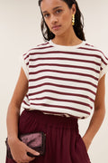 Tobi stripe top - Grain wine