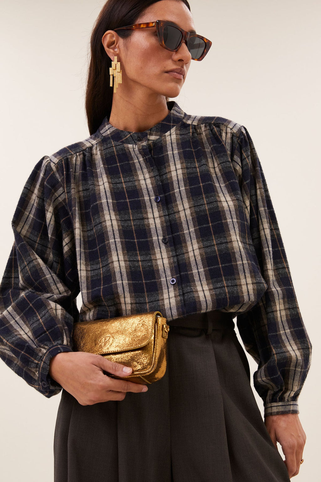 Jagger check blouse