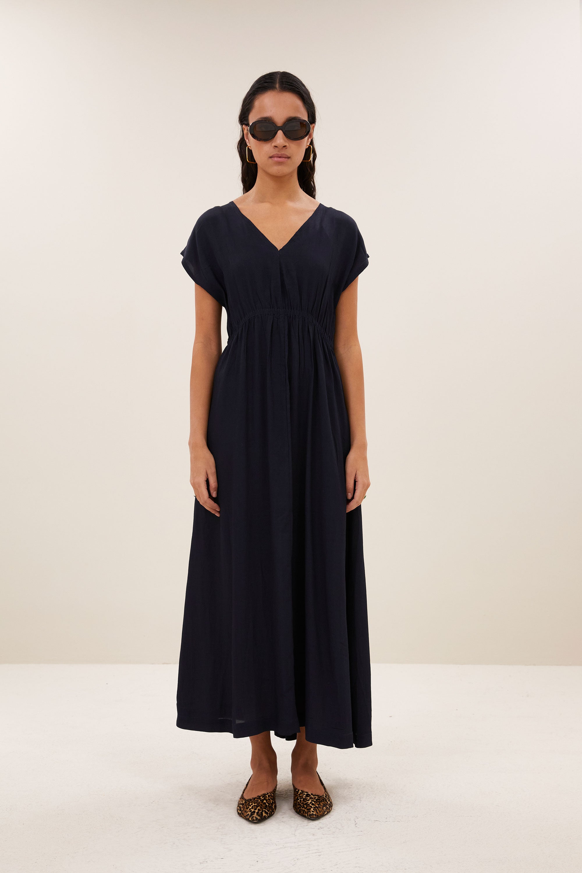 Yuki twill dress - Captain blue