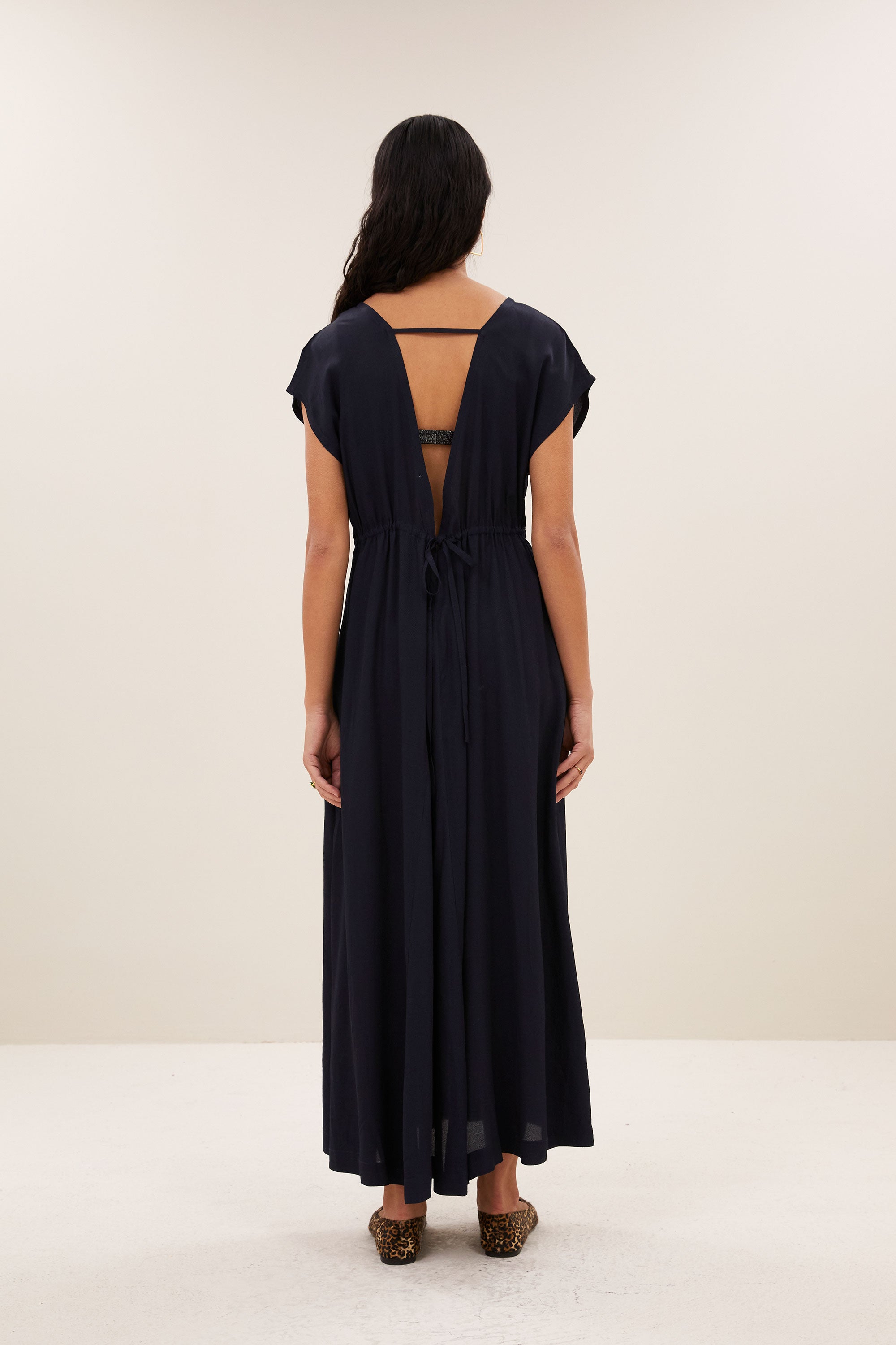 Yuki twill dress - Captain blue