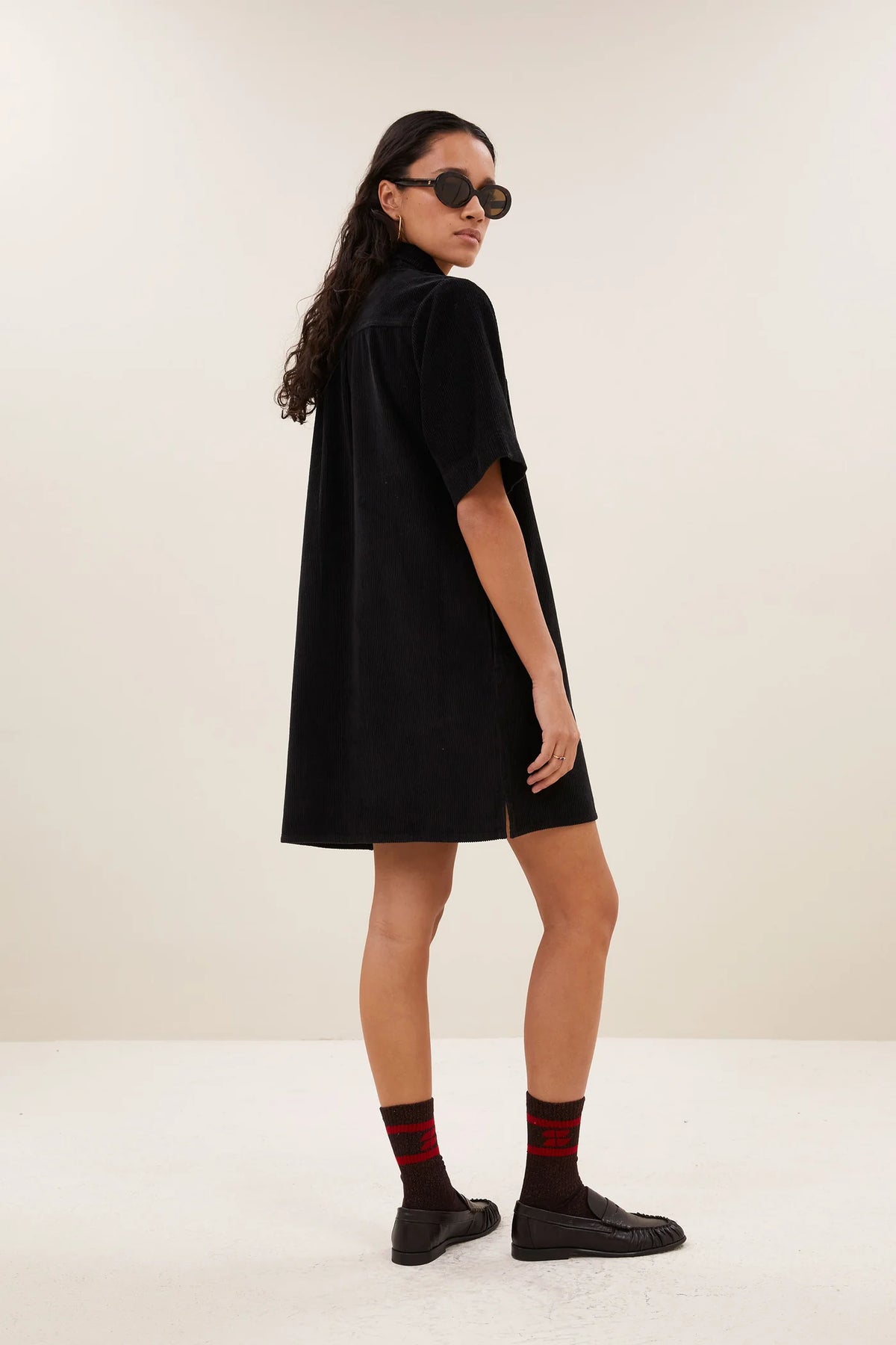 Philipe cord dress - Black