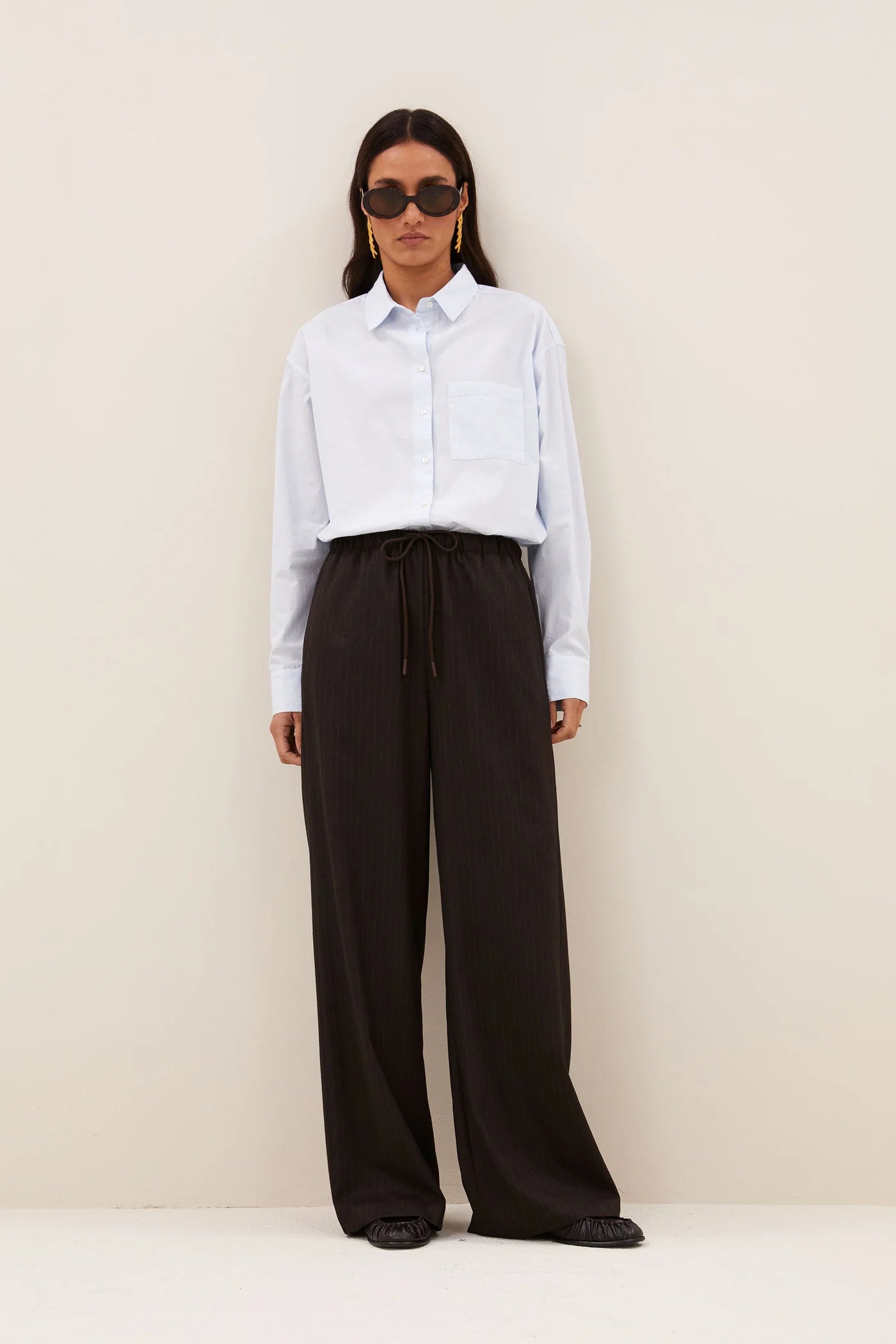 Pelle pinstripe pants - Brown