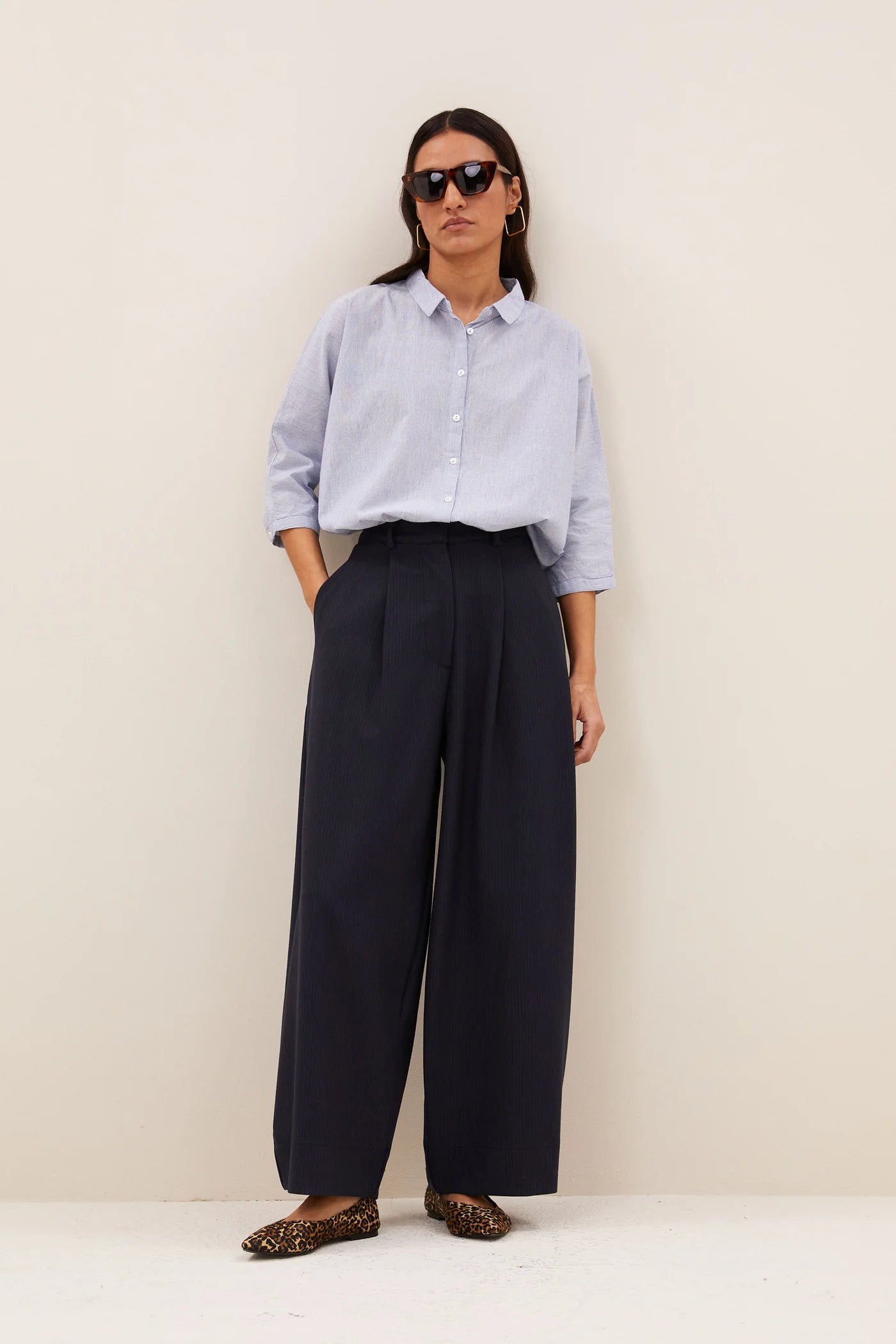 Frida copper stripe pants