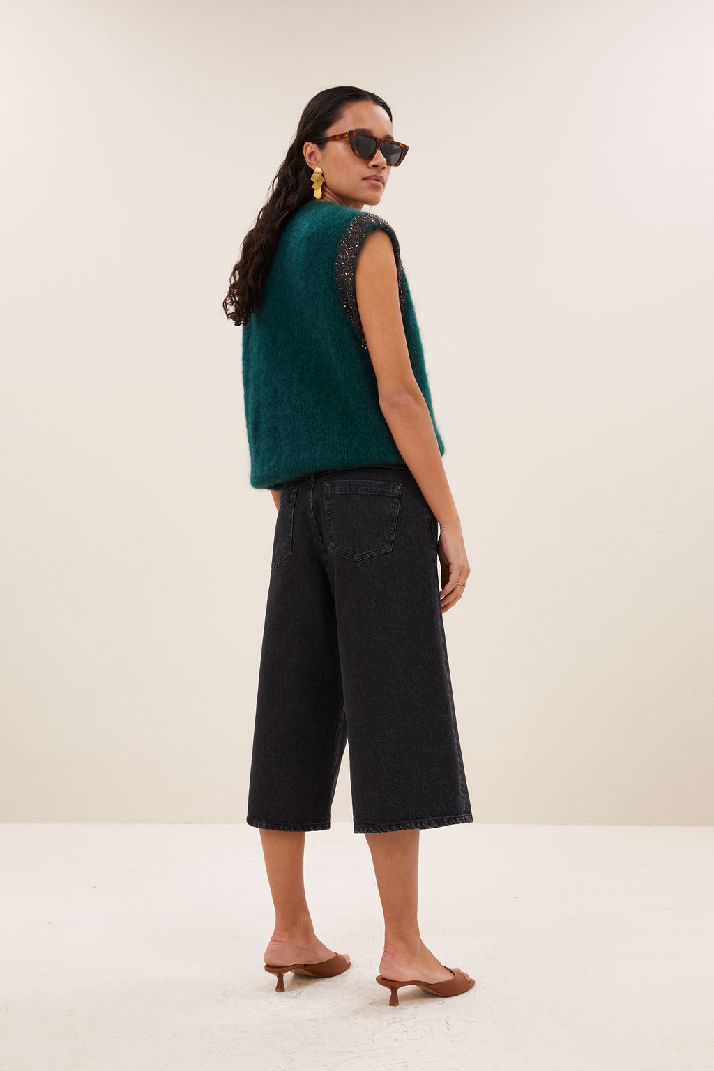 Noho long denim shorts - Jet black