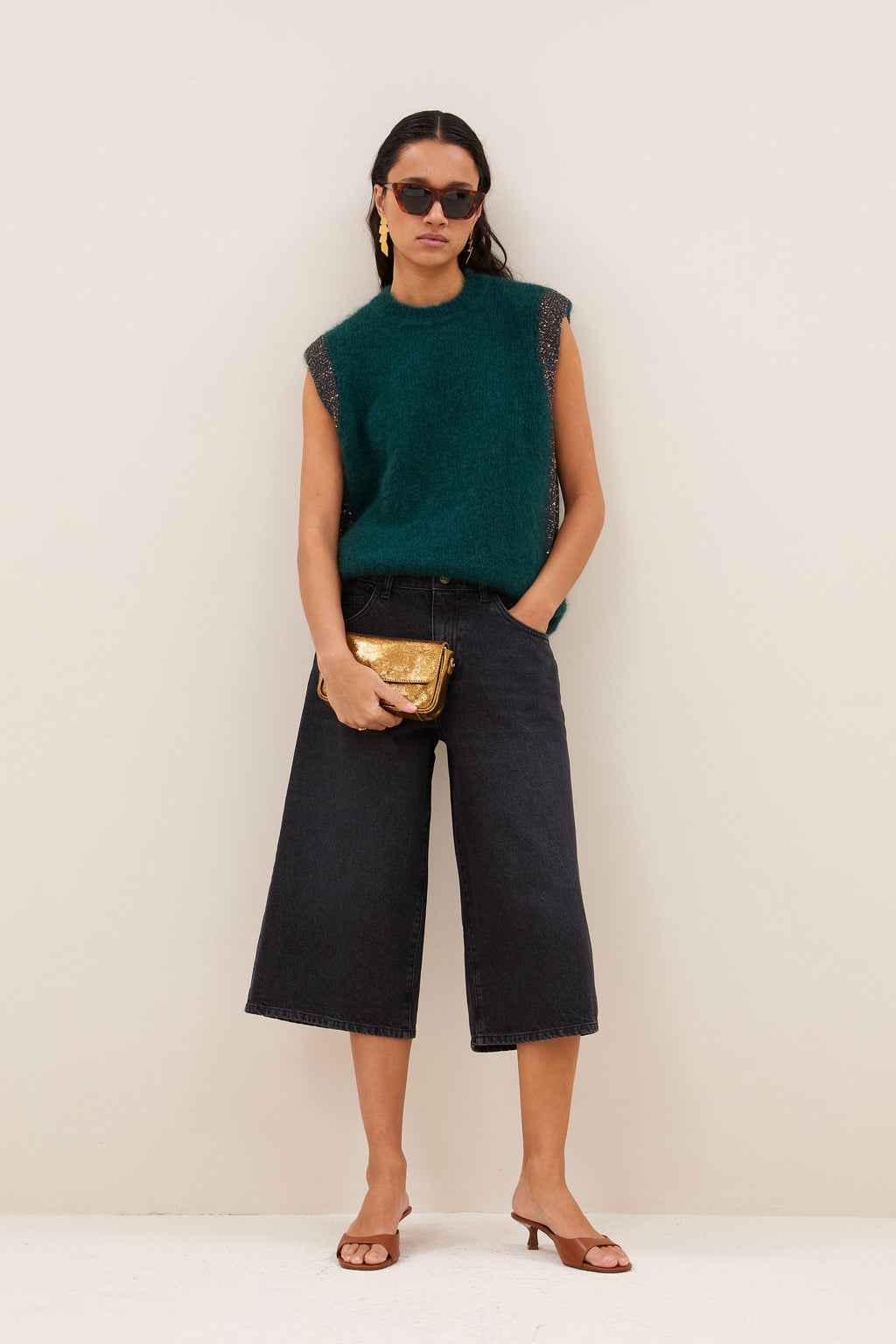 Noho long denim shorts - Jet black