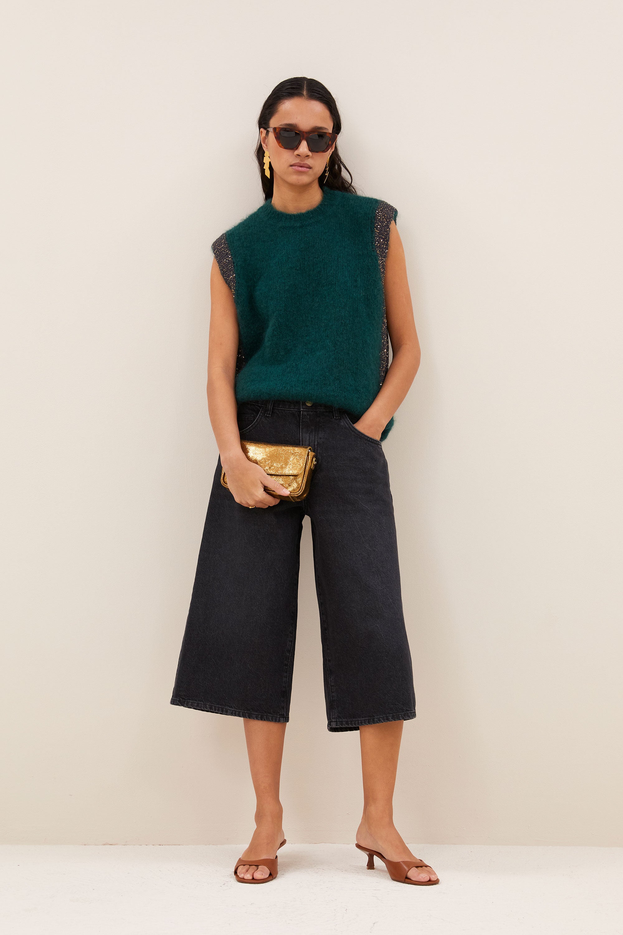Noho long denim shorts - Jet black