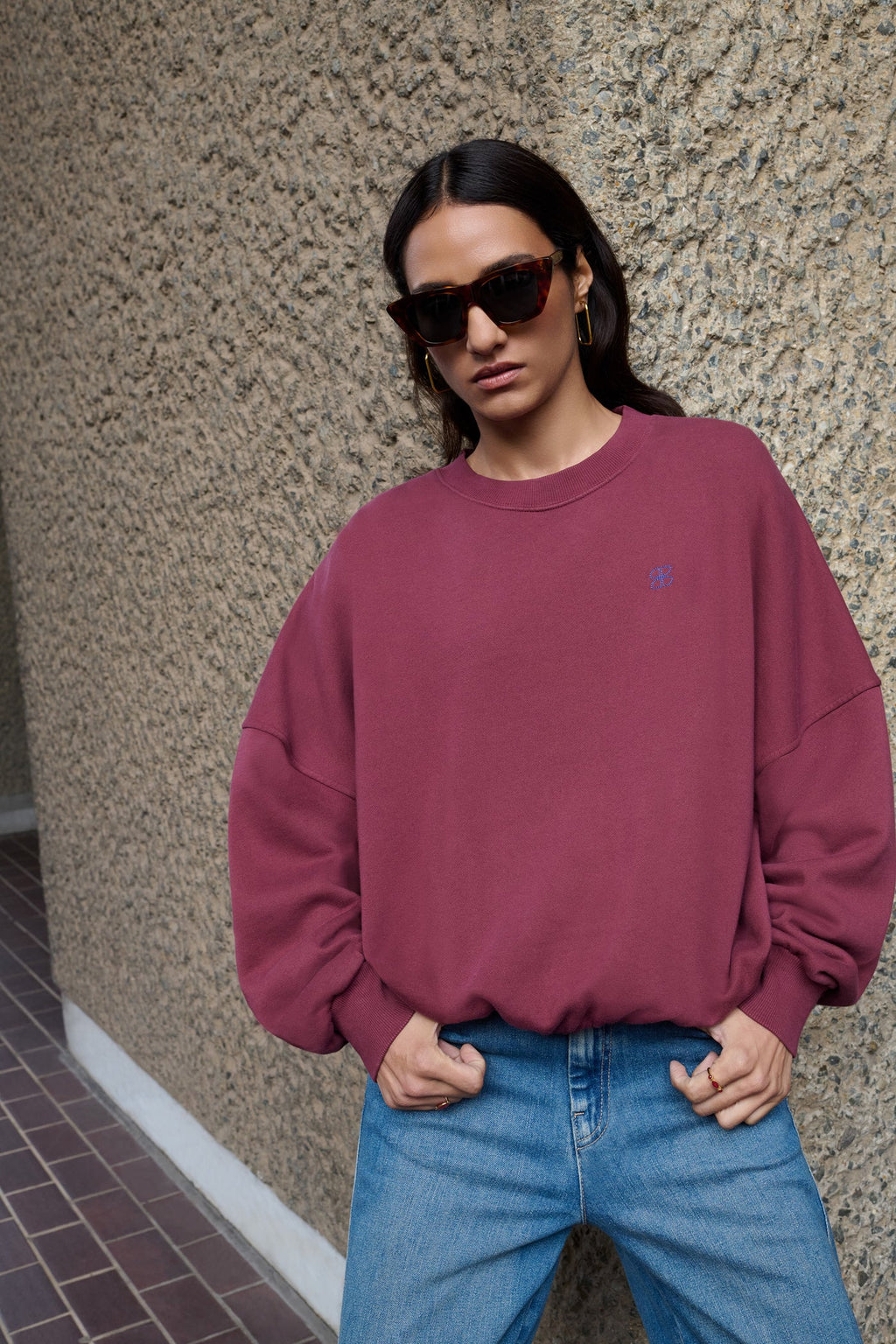 Malyn logo sweater - Burgundy crush