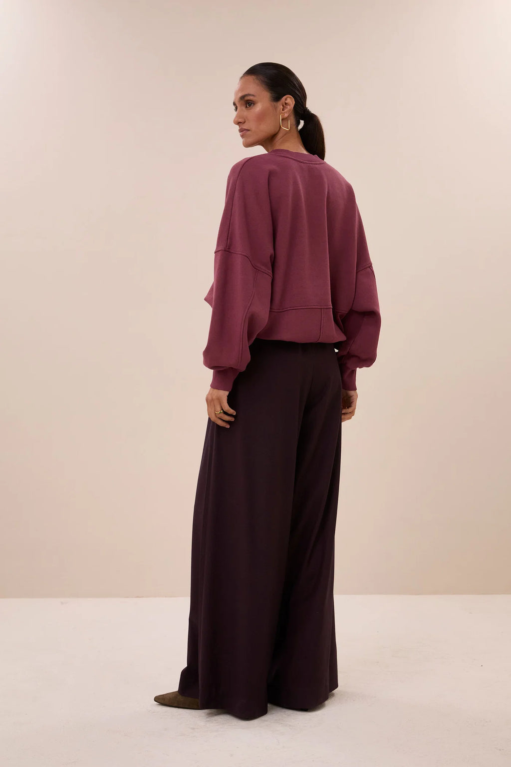 Malyn logo sweater - Burgundy crush