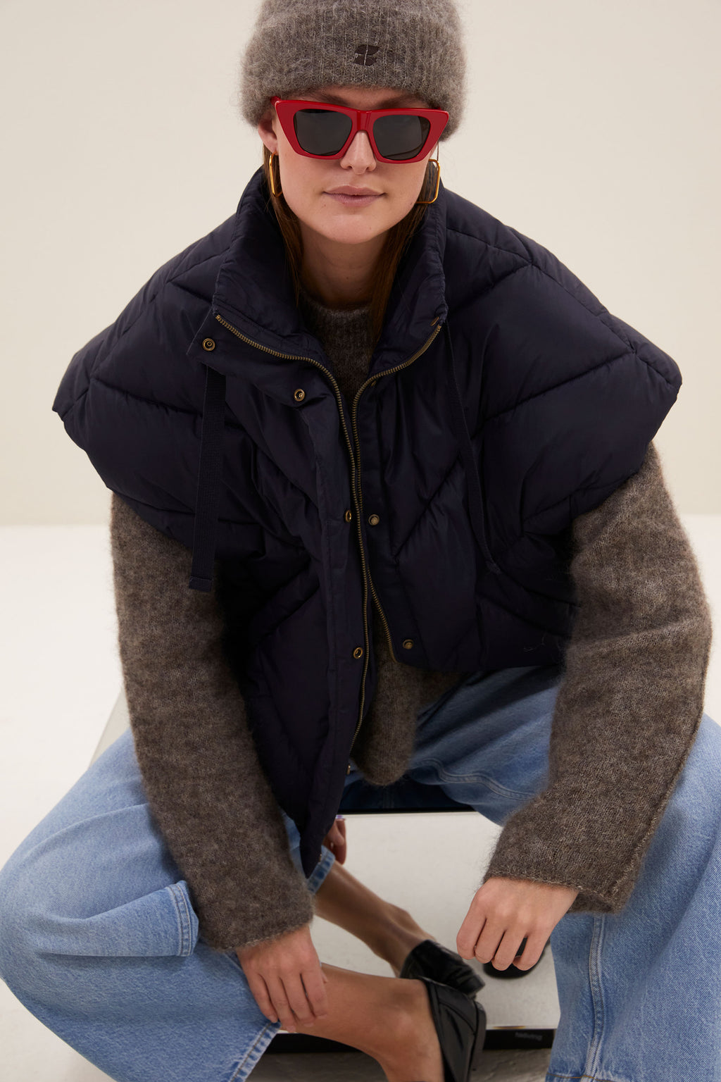 Franky sleeveless jacket - Midnight