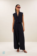 Frida pinstripe pants - Midnight