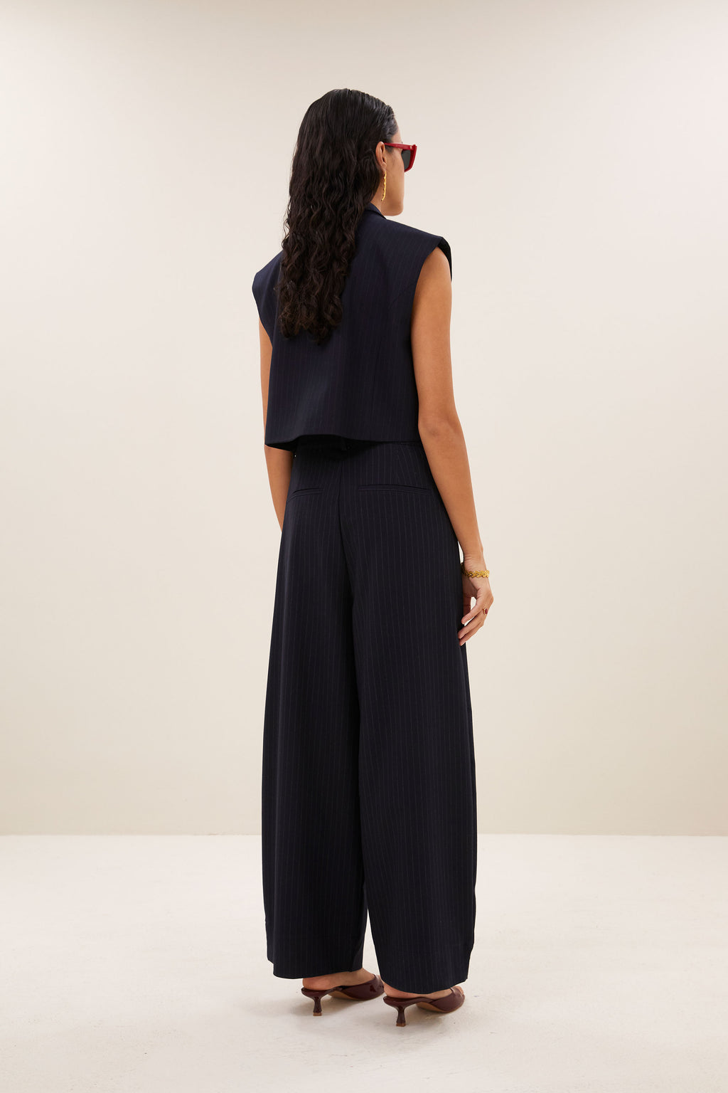 Frida pinstripe pants - Midnight