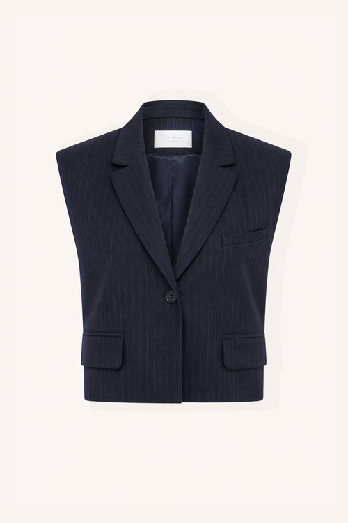 Bobi pinstripe gilet - Midnight