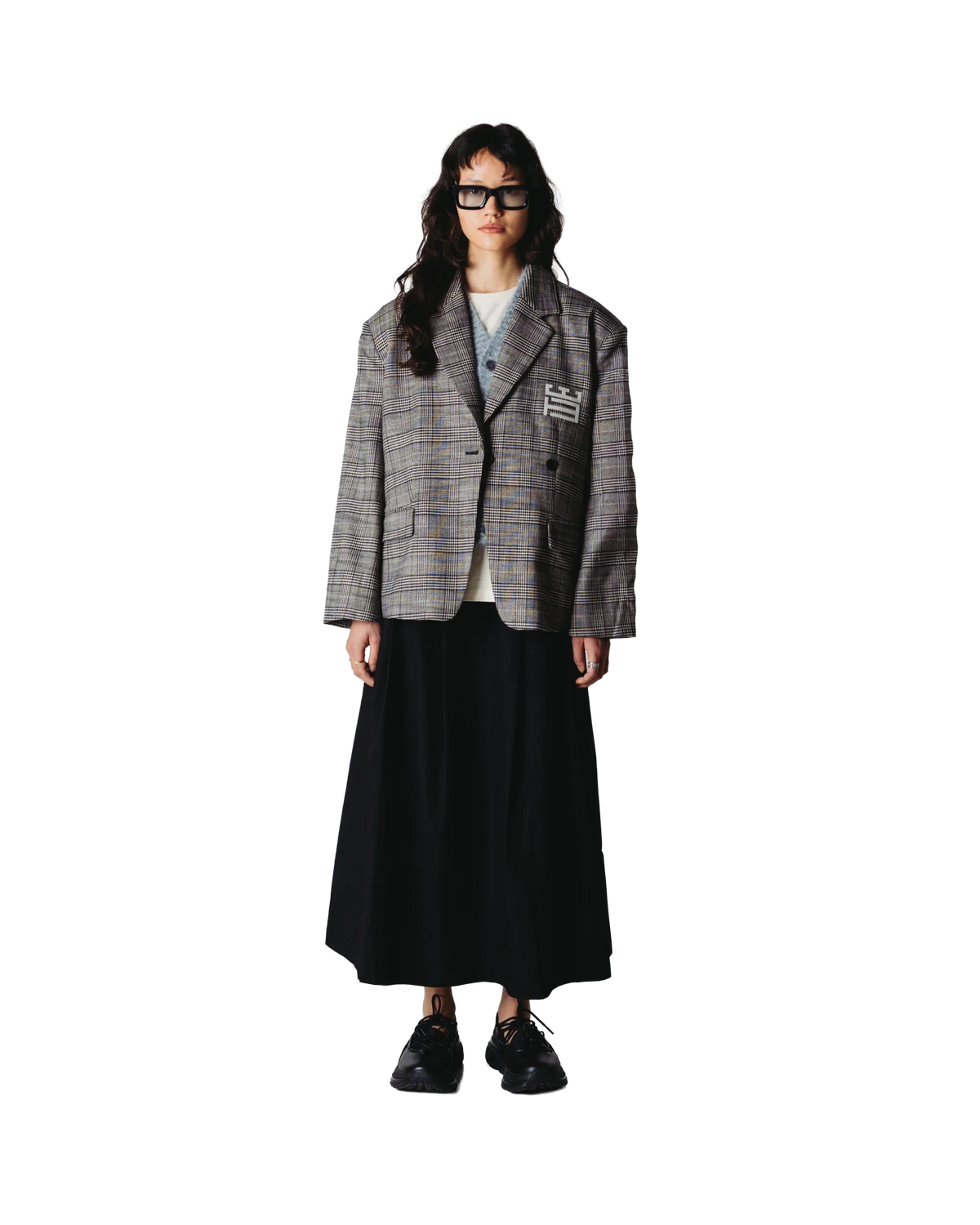 Yun check blazer