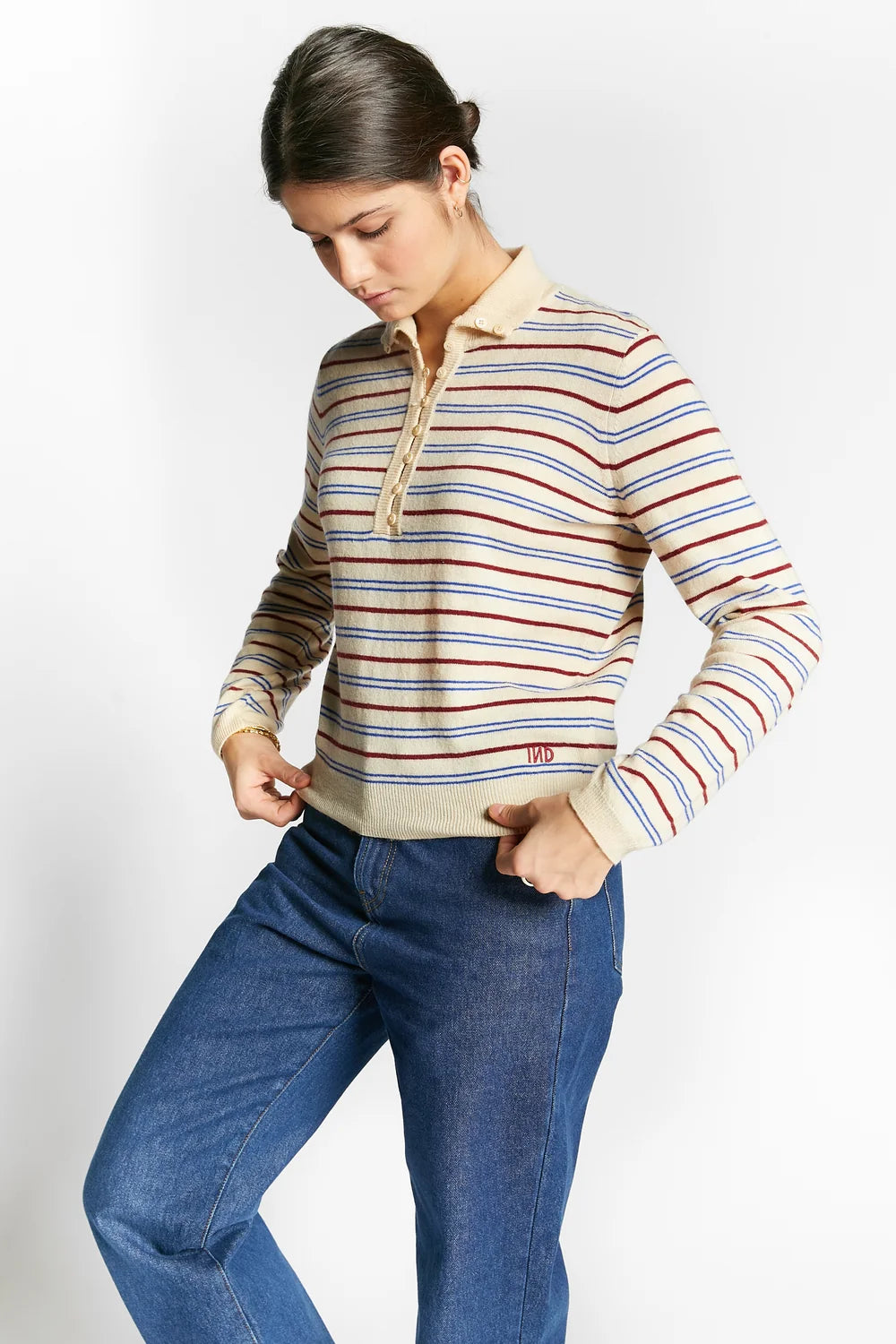 Webcam striped pullover