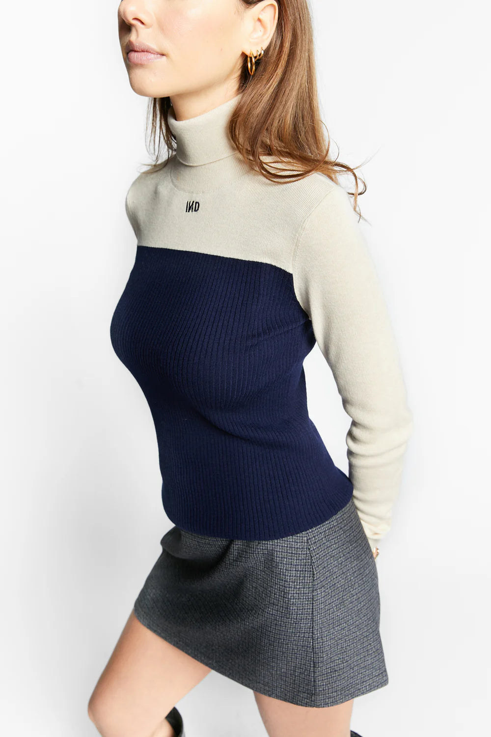 Wapiti high neck pullover - navy