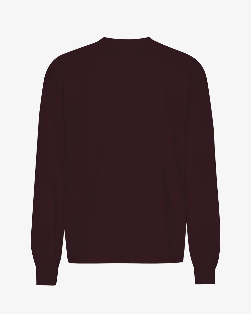 Oversized organic LS T-shirt - Oxblood red