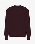 Oversized organic LS T-shirt - Oxblood red