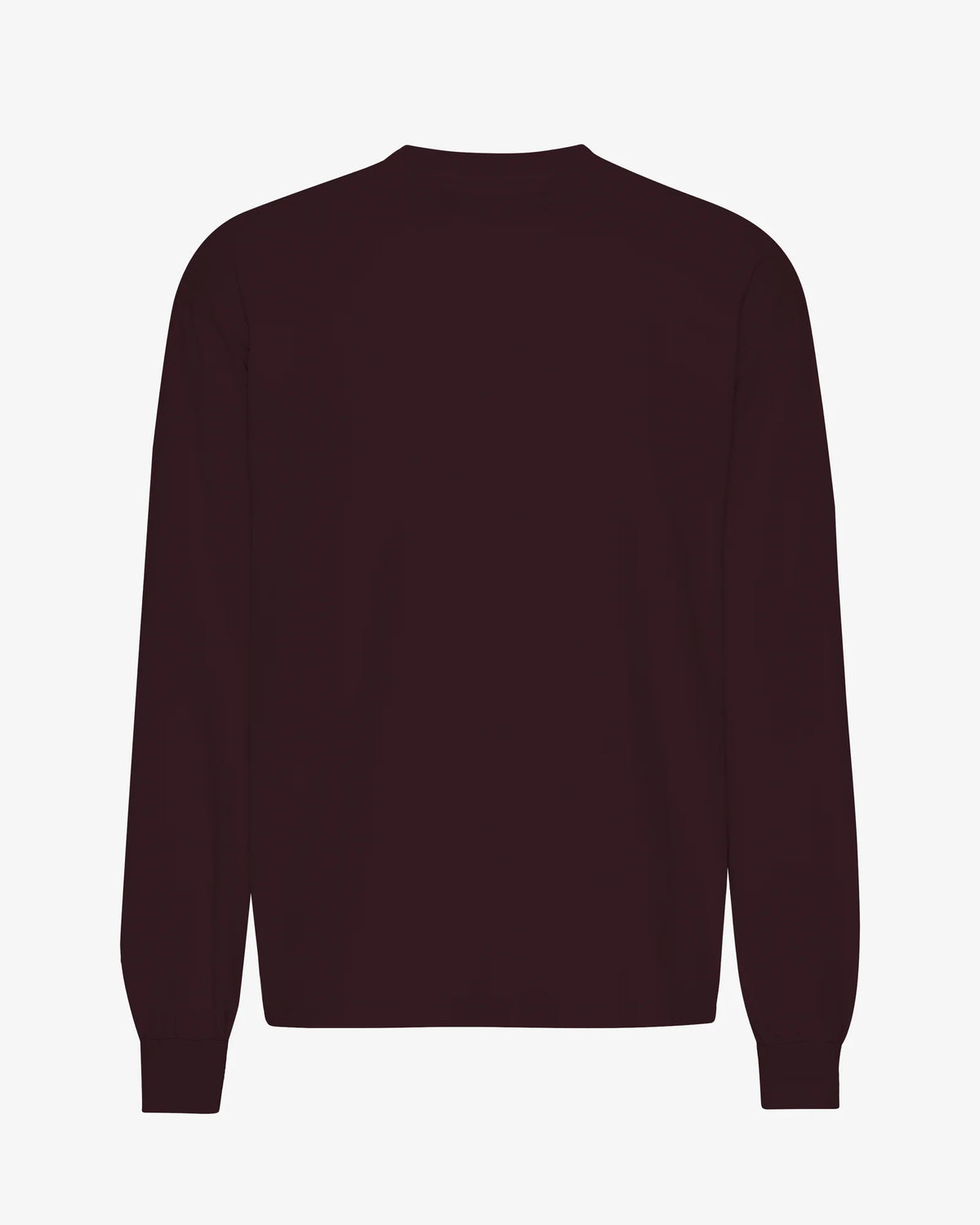 Oversized organic LS T-shirt - Oxblood red
