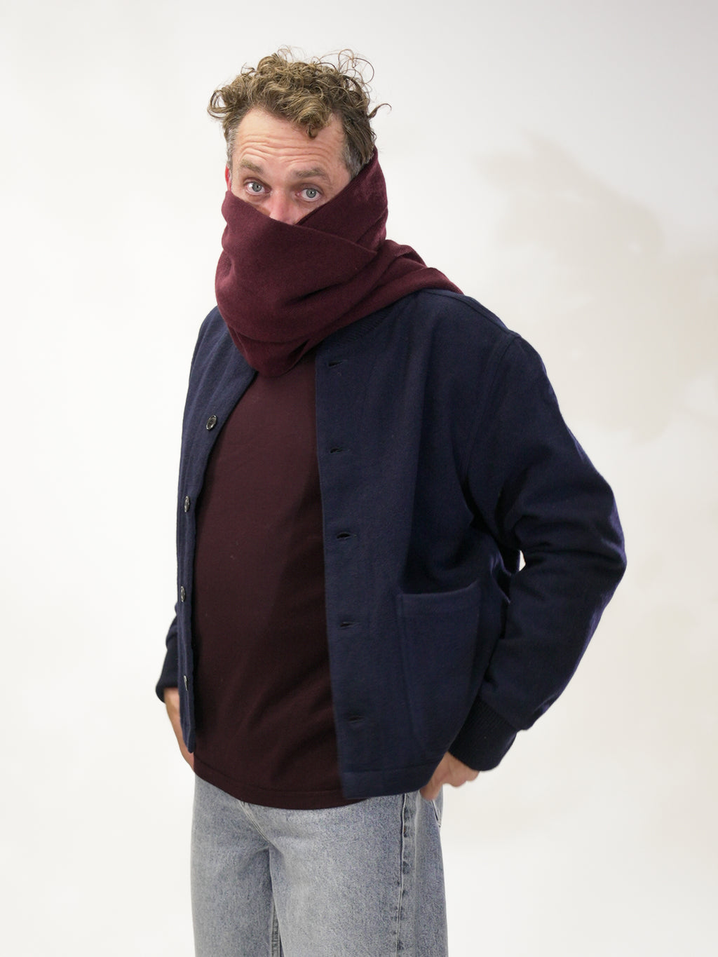 Officer cardigan - Pachuca wool navy