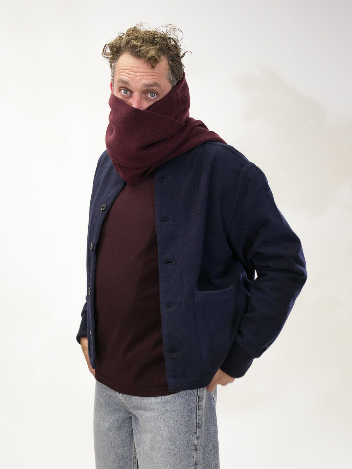Officer cardigan - Pachuca wool navy