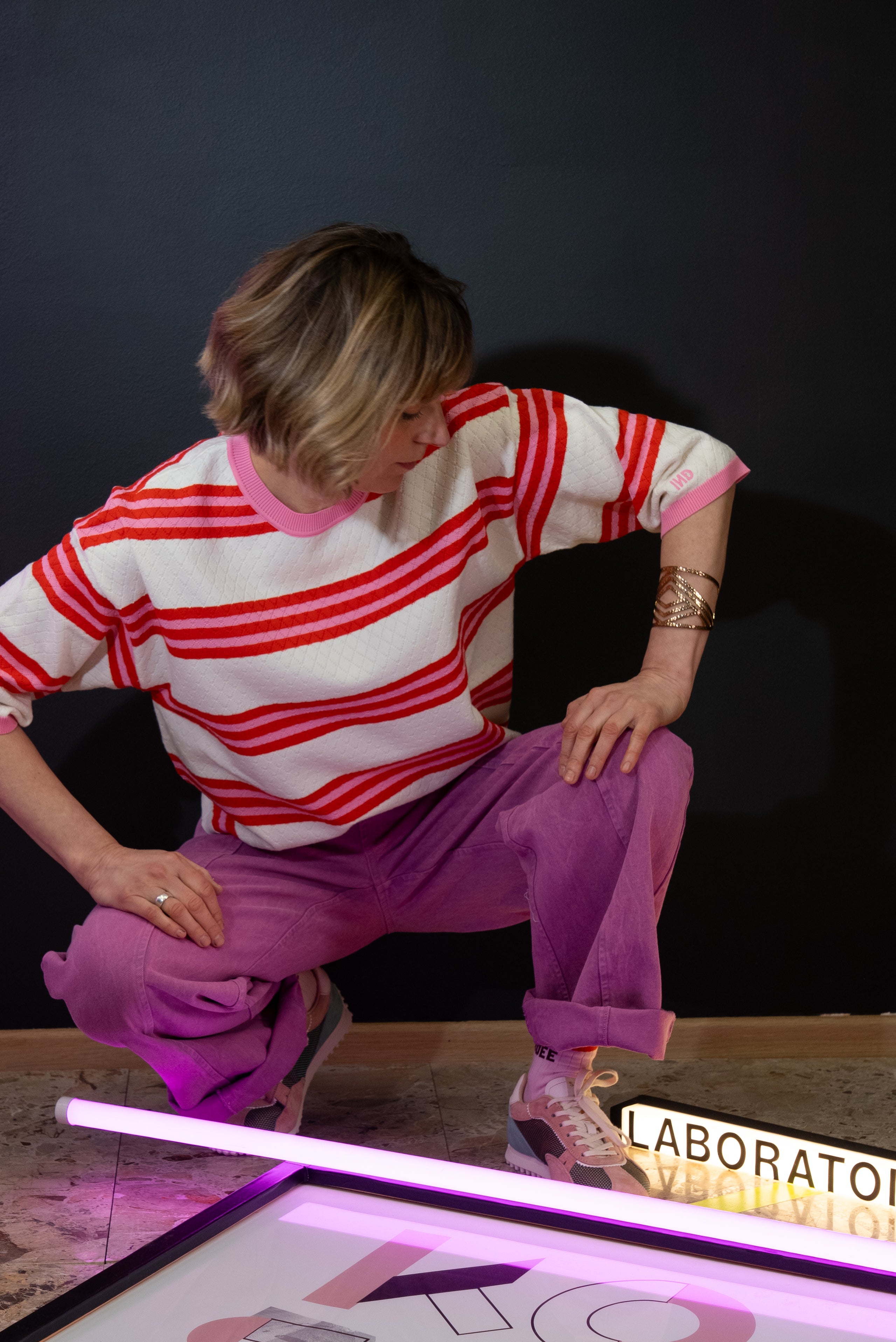 VELVET – Box Pullover with Stripes