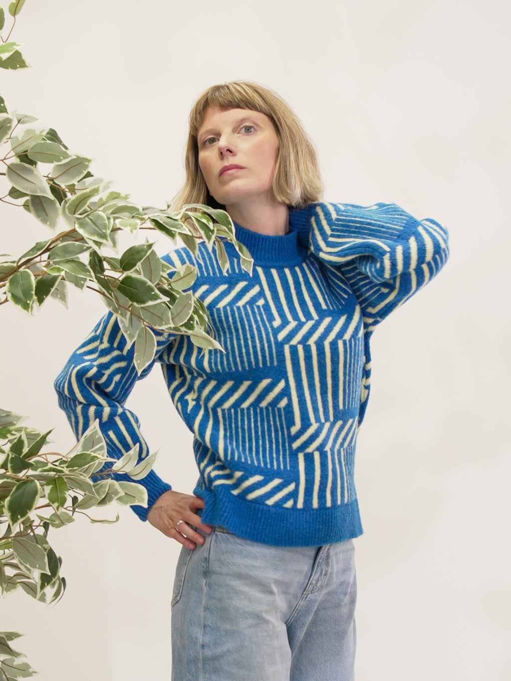 Maze jacquard jumper