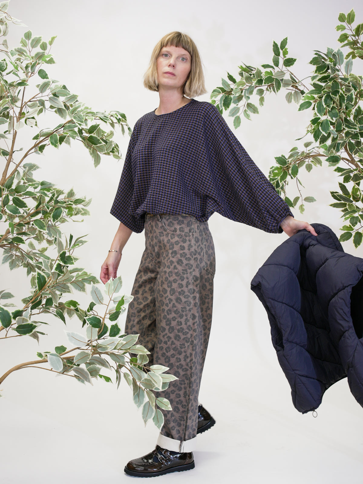 Gaya blouse - Galaxy check