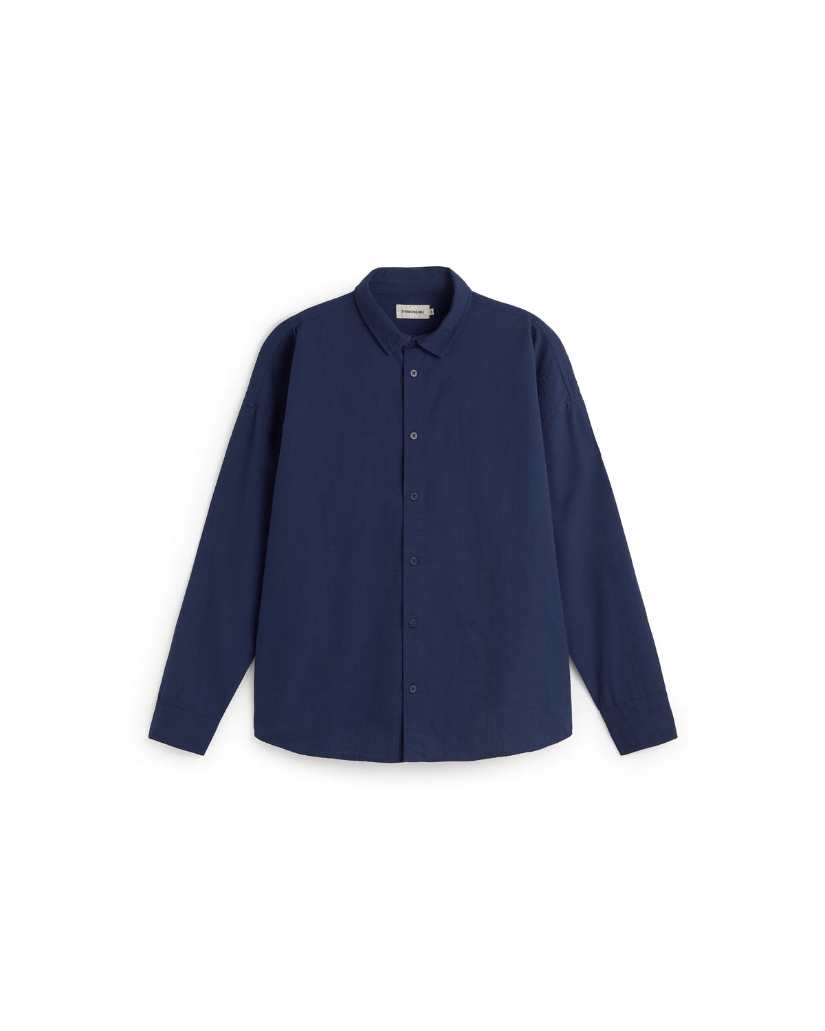 Blue night seersucker Haru shirt