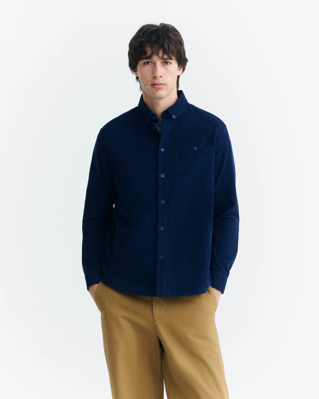Blue night microcorduroy Anto shirt