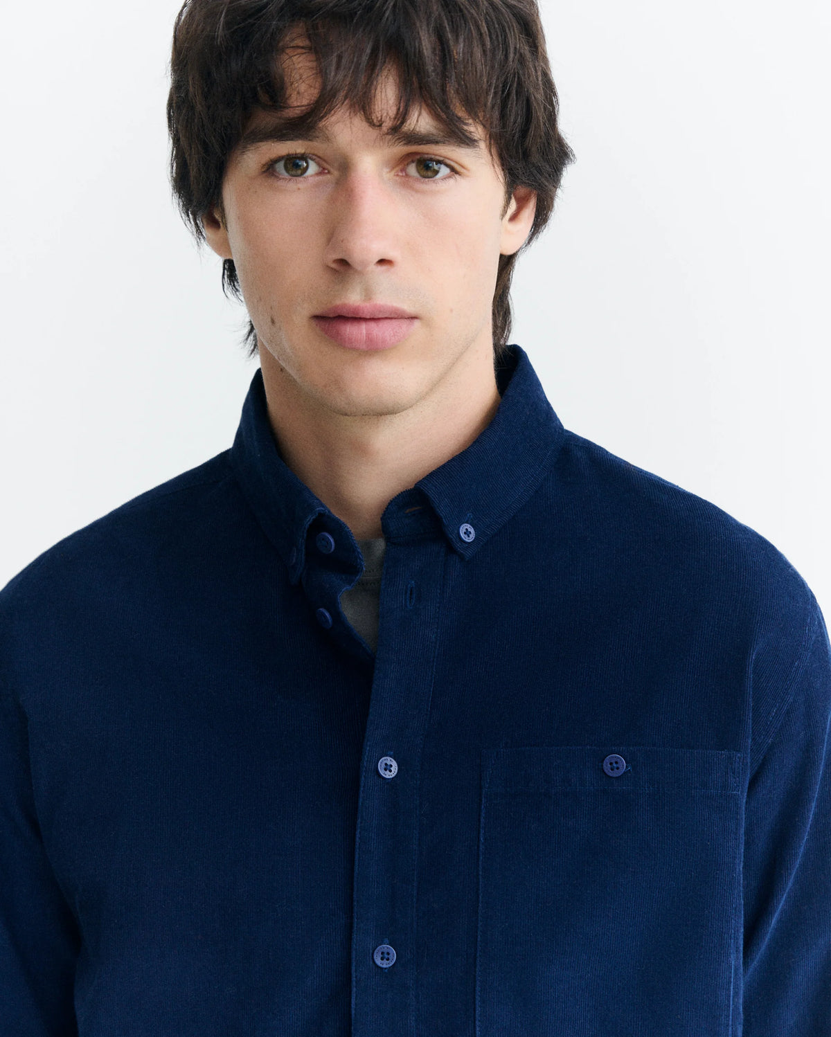 Blue night microcorduroy Anto shirt