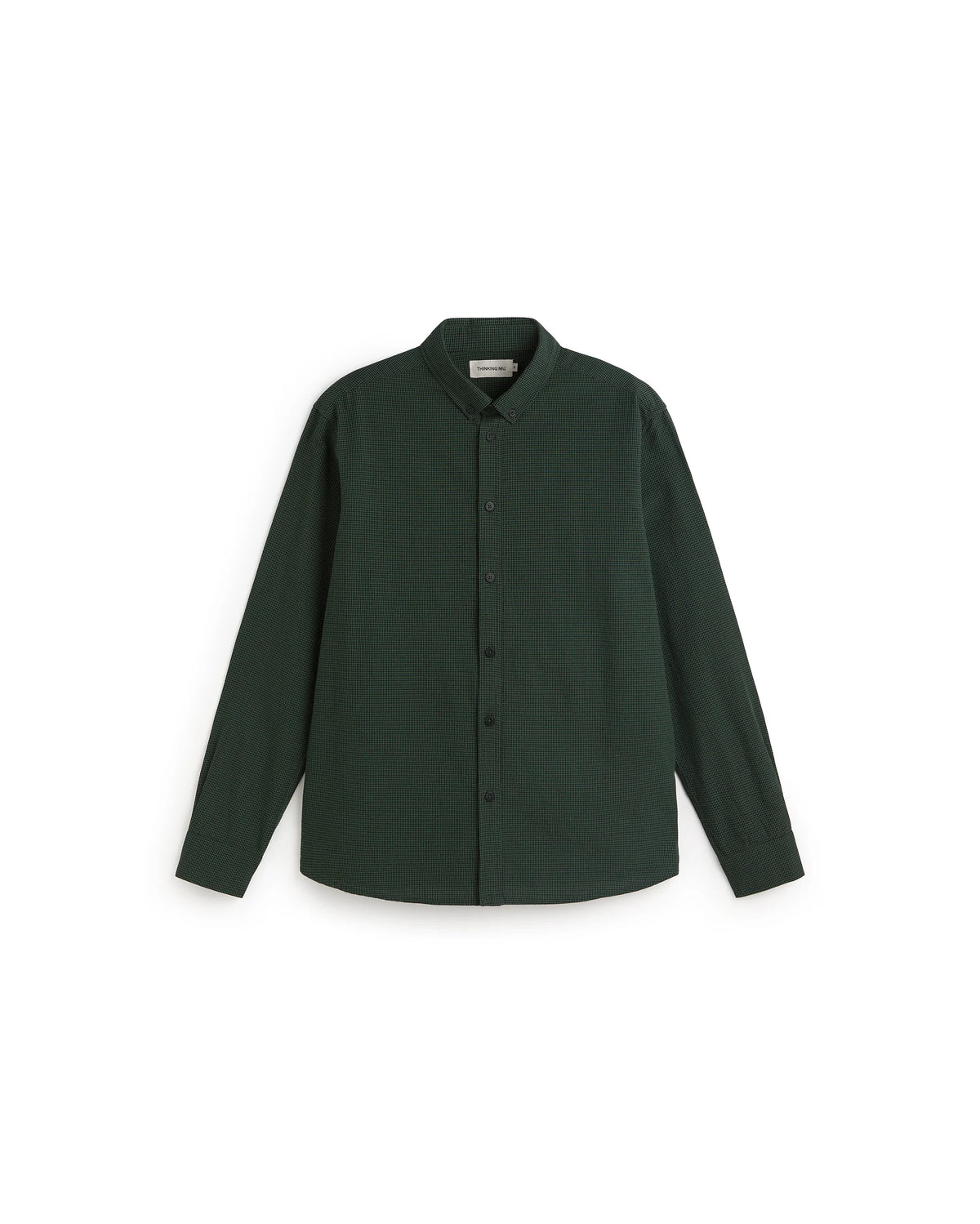 Dark green microvichy ant shirt