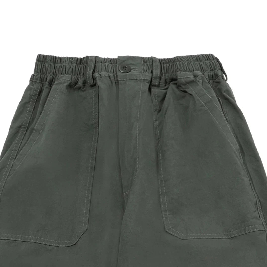 One tuck wide fatigue pants charcoal - one size