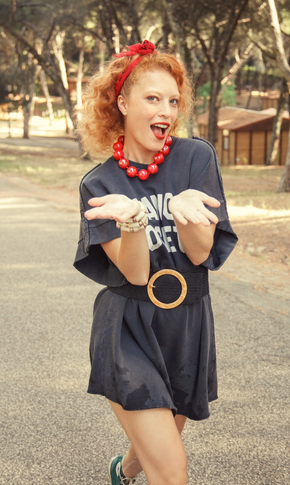 T-Shirt Dress – "Dance Society" Print