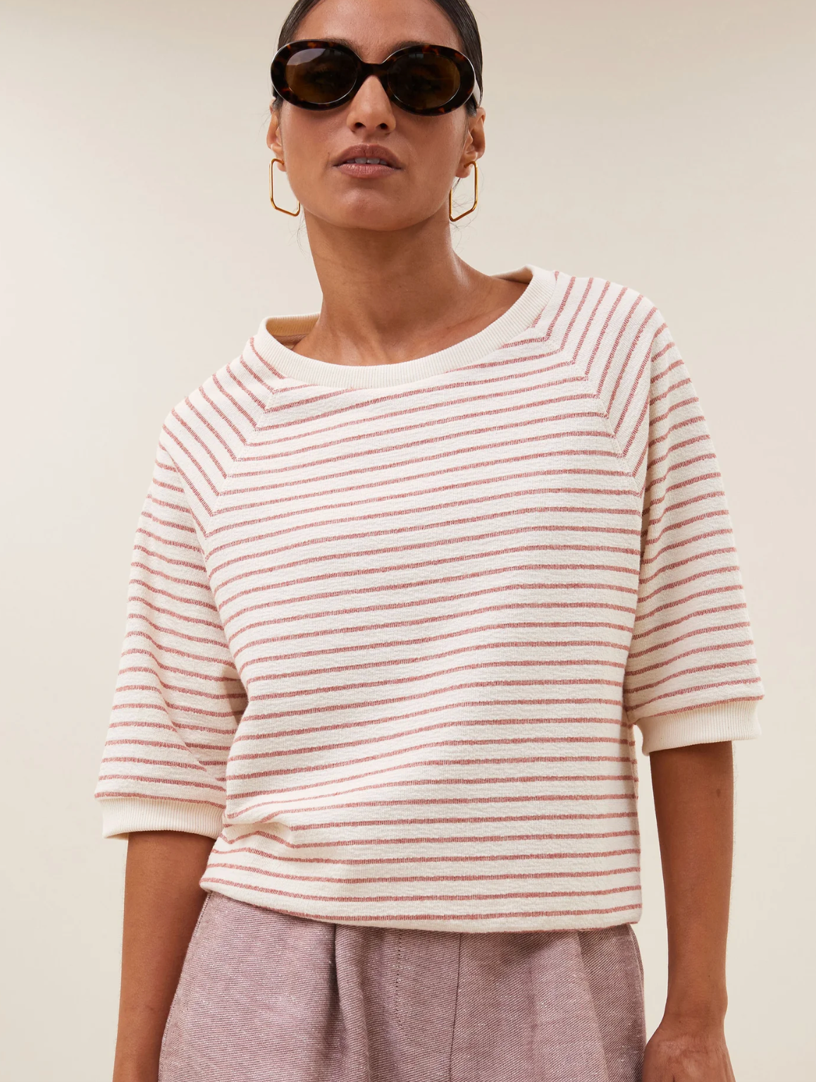 Neva jersey stripe top