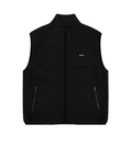 Black fleece zipper vest - one size