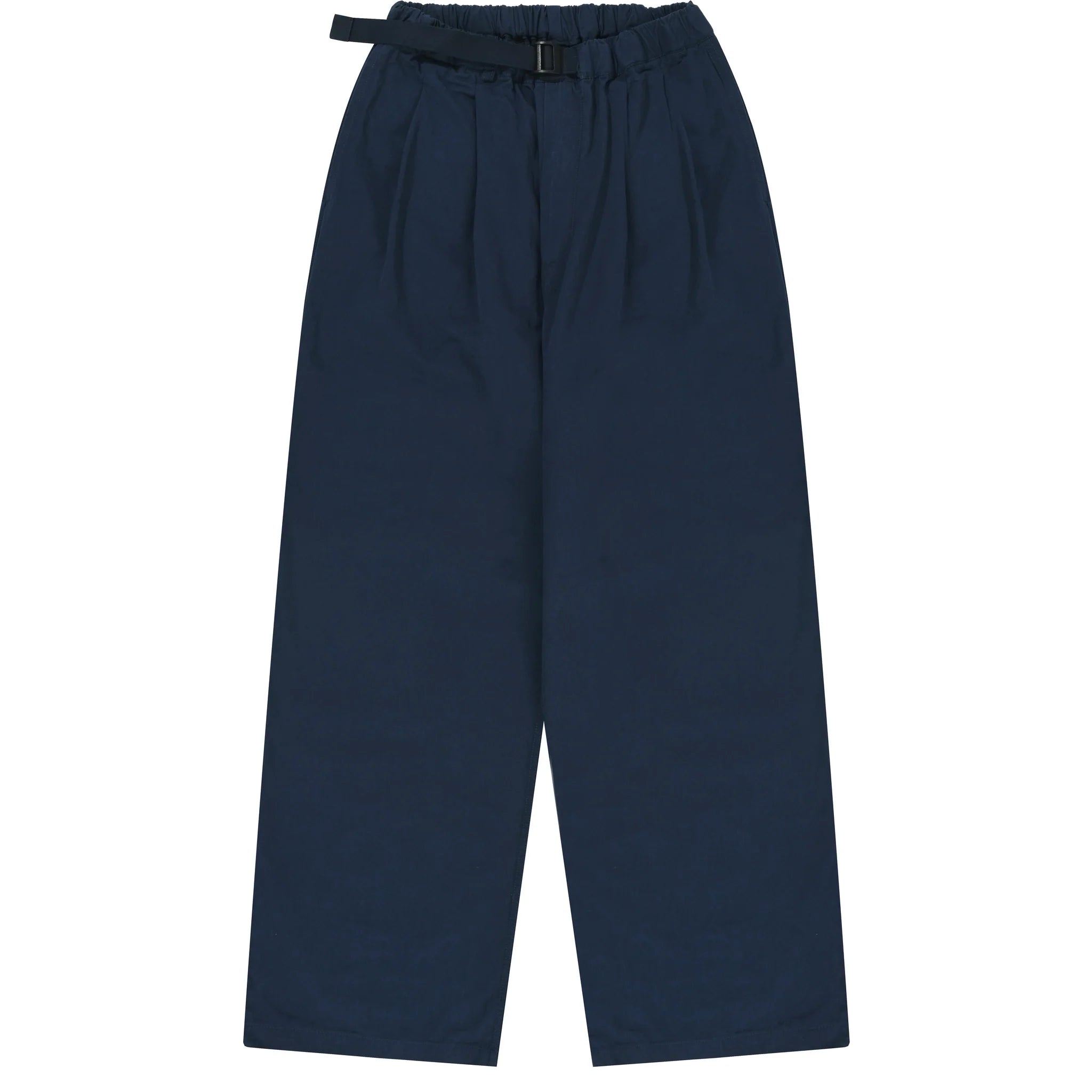 Two tuck wide pants blue - one size