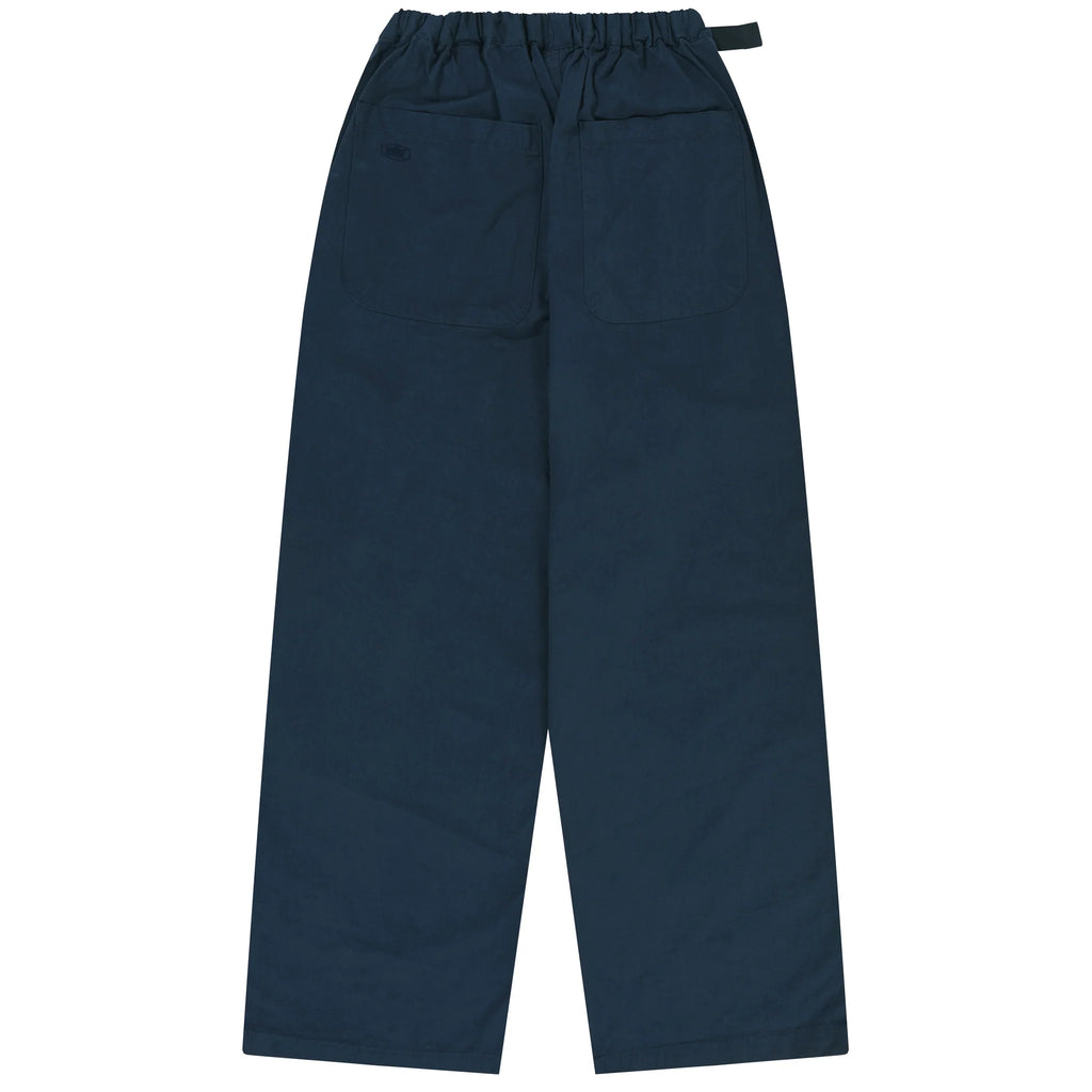 Two tuck wide pants blue - one size